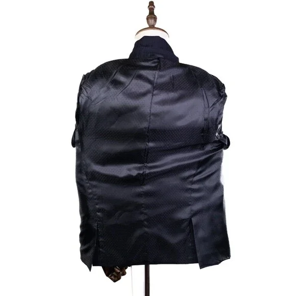 Mantoni Super 140s Mens 40s Wool Blue Striped Blazer Jacket 3 button EUC - Picture 10 of 13